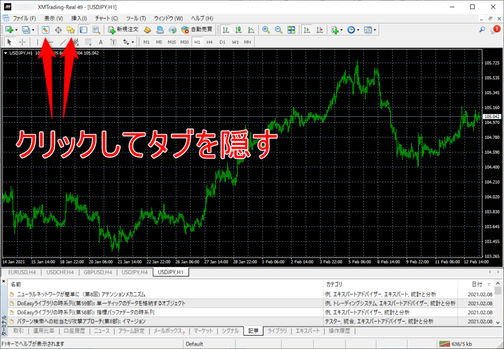 MT4の画面