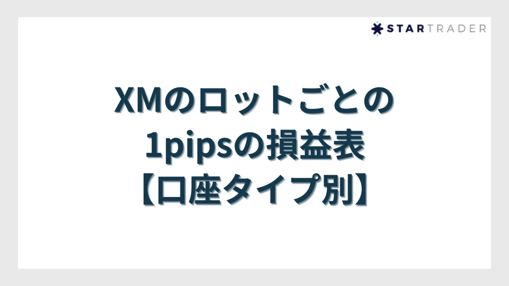 XMのロットごとの1pipsの損益表【口座タイプ別】