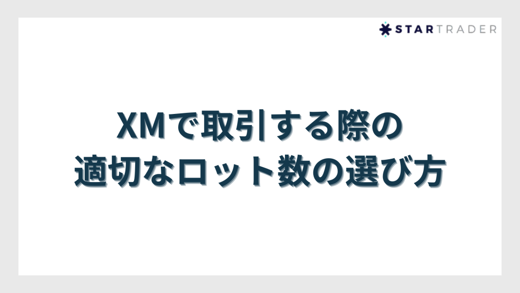 XMで取引する際の適切なロット数の選び方