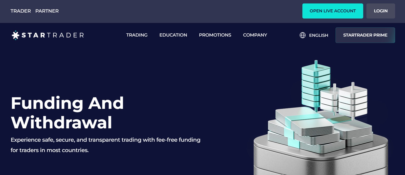 StarTrader公式サイト・入出金画面