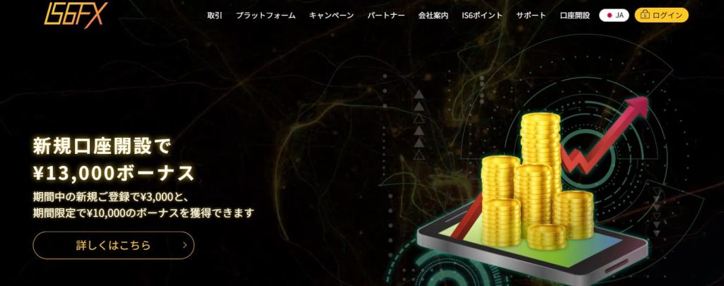 IS6FX公式サイト画面
