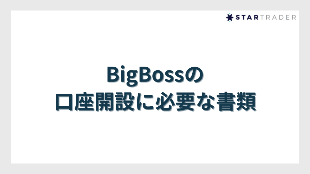 BigBoss（ビッグボス）の口座開設に必要な書類