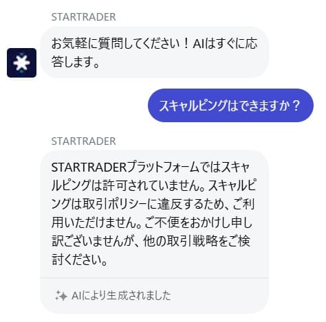 StarTrader review・scalping