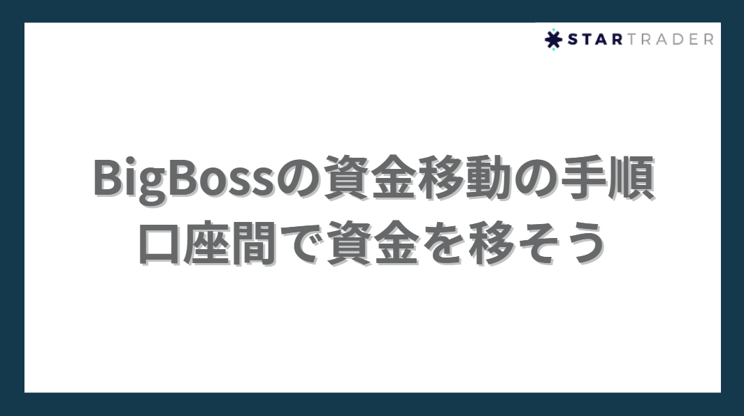 BigBossの資金移動の手順
口座間で資金を移そう