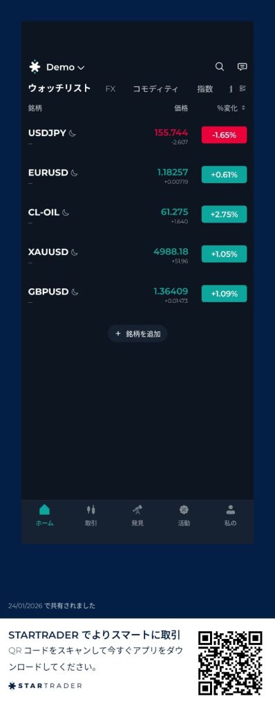 アプリトップ画面