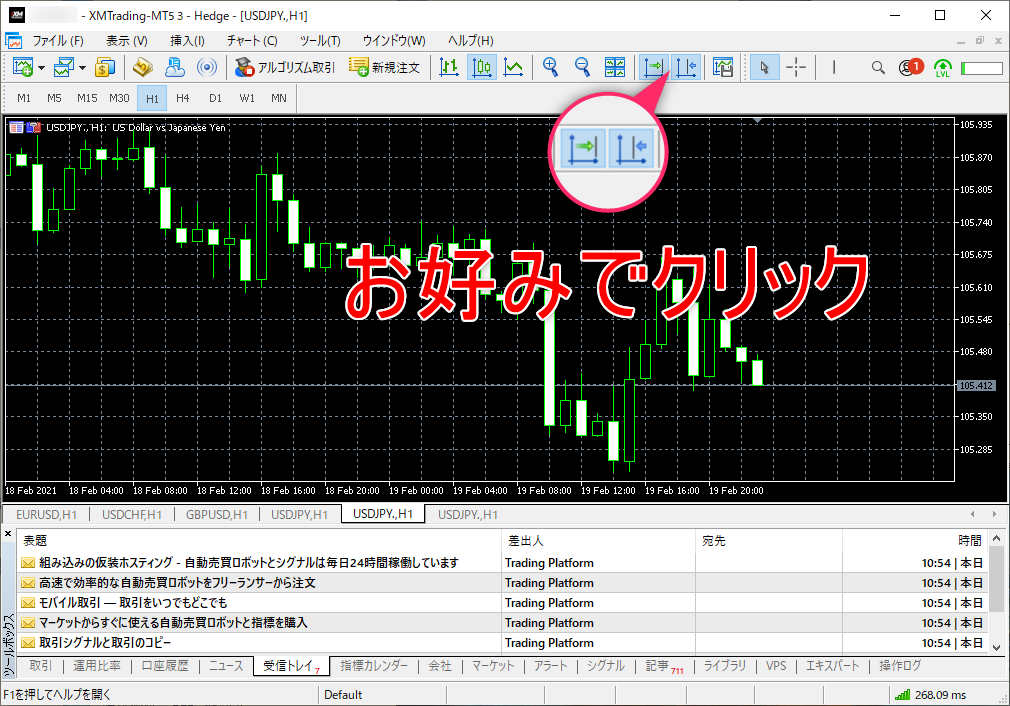 MT5の画面