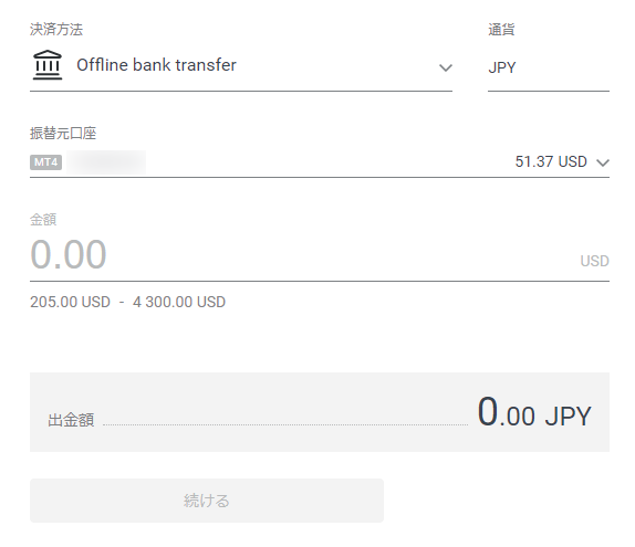 Exnessの出金情報