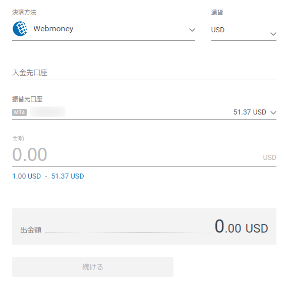 Exnessの出金情報