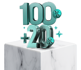 First Deposit 100 + Subsequent Deposits 20 Bonus Homepage Banner
