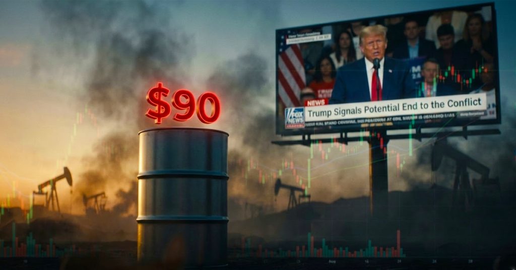 トランプ大統領が紛争終結の可能性に言及、原油は90ドル割れ