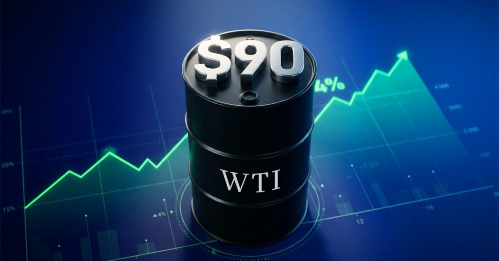 原油は序盤に4％急騰、WTIは再び90ドル超へ